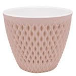 Кашпо для цветов пластиковое 1,6л d-16см «Версаль» Пудровый