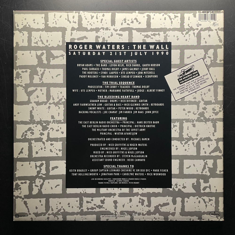 Roger Waters ‎– The Wall (Live In Berlin) 2LP (Голландия 1990г.)