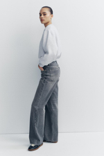 Джинсы с высокой посадкой trf wide leg