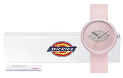 Dickies CL 103 Dix Wrist Watch Quartz Movement Silicone Strap Pink Watch Dial Women"s Watch