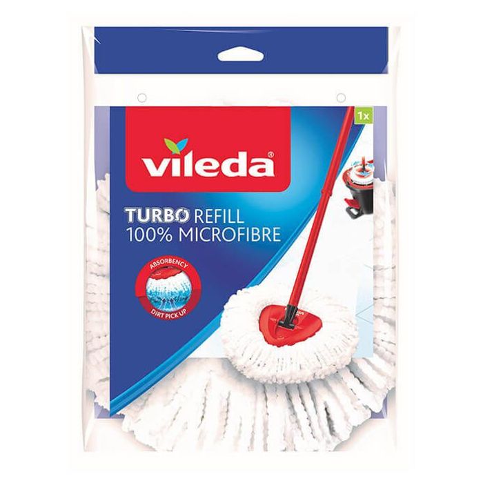 Насадка для швабры Vileda Turbo 2 в 1 &quot;Легкий отжим&quot; Easy Wring, комплект 1 шт