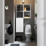Комбинация для ванной - IKEA ENHET, 80х32х150 см, белый, ЭНХЕТ ИКЕА