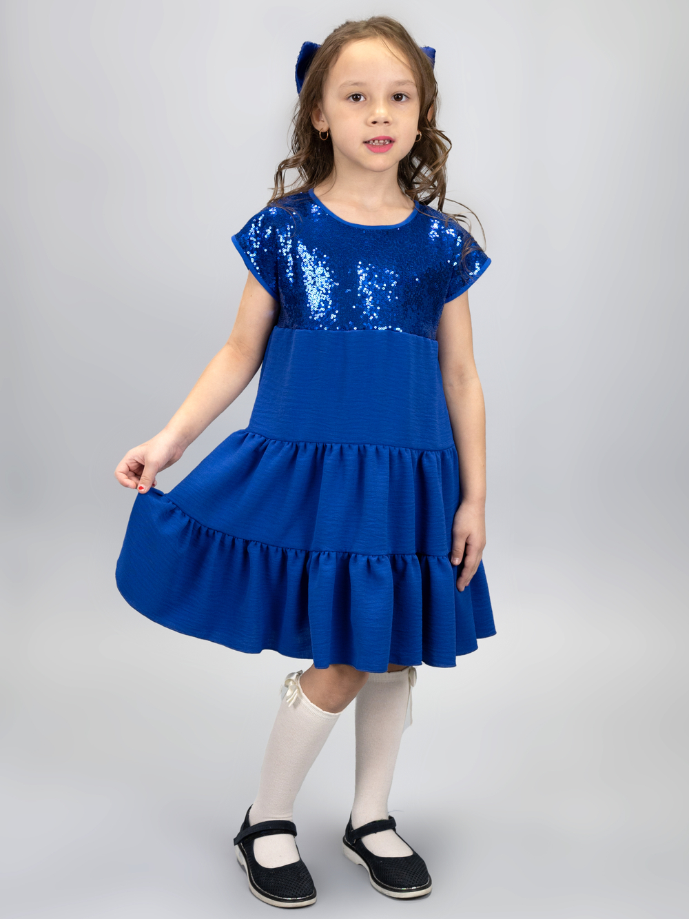 Платье нарядное для девочки с пайетками