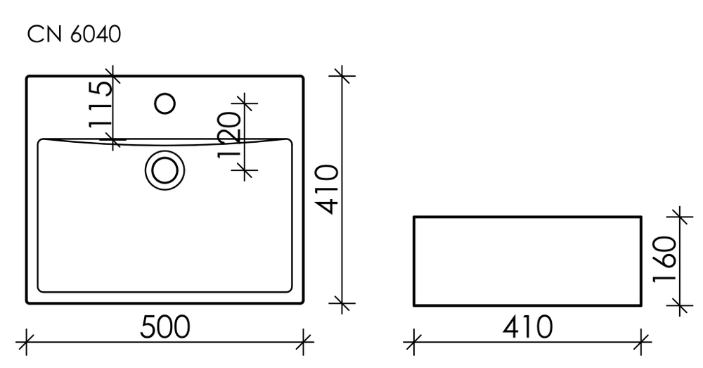 Раковина Ceramica Nova Element 50 CN6040 белая