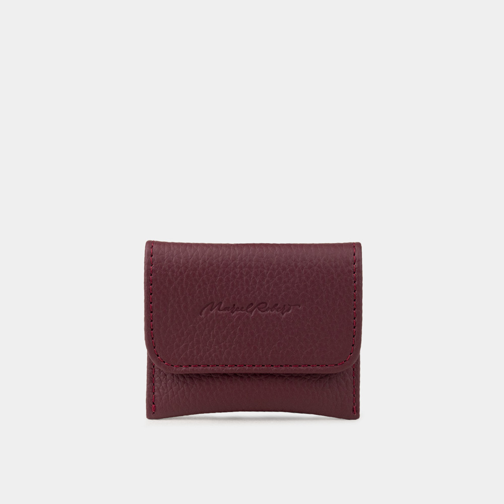 Кофр для украшений Small из кожи теленка, бордового цвета