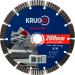 Диск алмазный Турбо сегментный KRUGO MASTER 200х2,4х25,4х12mm, 81072000269