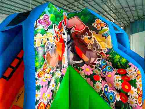 Коммерческий надувной батут «Зайка Степашка 2» 5*5*2,8 м