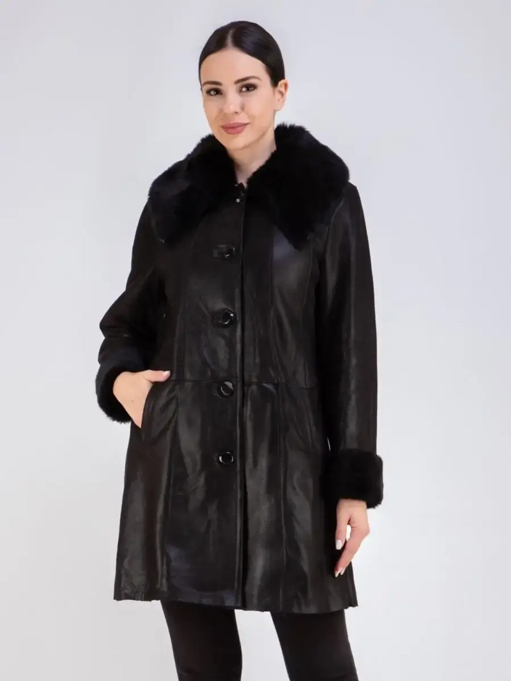 Дубленка натуральная длинная Турция