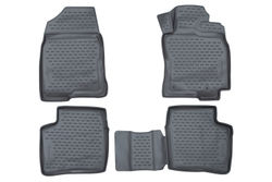 Коврики 3D в салон TOYOTA Prius-20 RH /DAA-NHW20/, 09/2003-05/2009, Правый руль, 4 шт. (полиуретан, серые) Element.CARTYT00007G