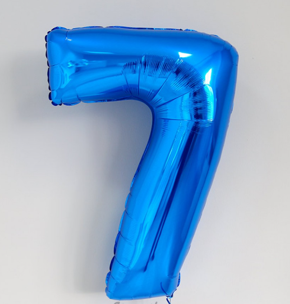 FM Шар 40" / 102 см "Цифра 7" Синий (БГ-60)  Изображение4