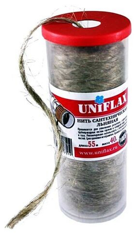 Нить сантехническая льняная 40-80г., Uniflax