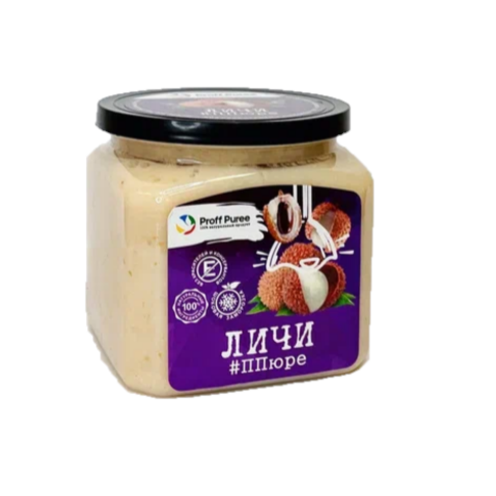 Пюре замороженное ЛИЧИ 90%, Proff Puree, 500гр