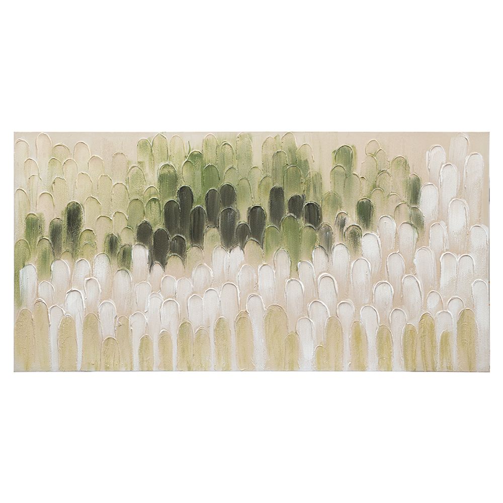 Панно декоративное с ручной росписью By Feel, 140х70 см, хаки