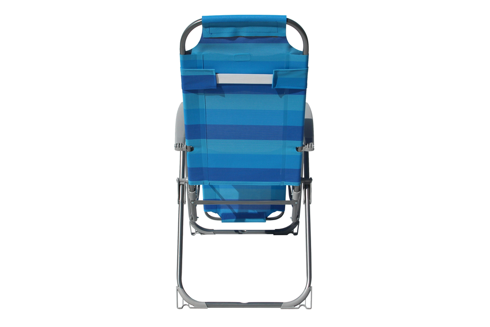 Кресло -шезлонг Ника К3/СН арт.К3/СН (1шт. в упаковке (каркас серый, ткань синяя))