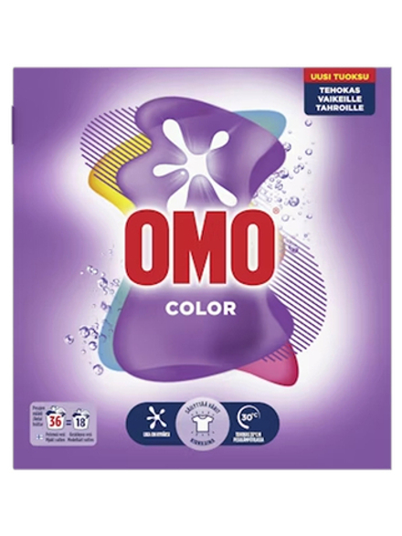 Стиральный порошок Omo Color 1,26 кг, 36 стирок, специально разработанный для цветной одежды и текстиля, эффективно отстирывает цветное белье и придает блеск, универсальный
