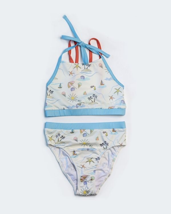 Купальник детский QAZAQ SOUL раздельный Пальмочки