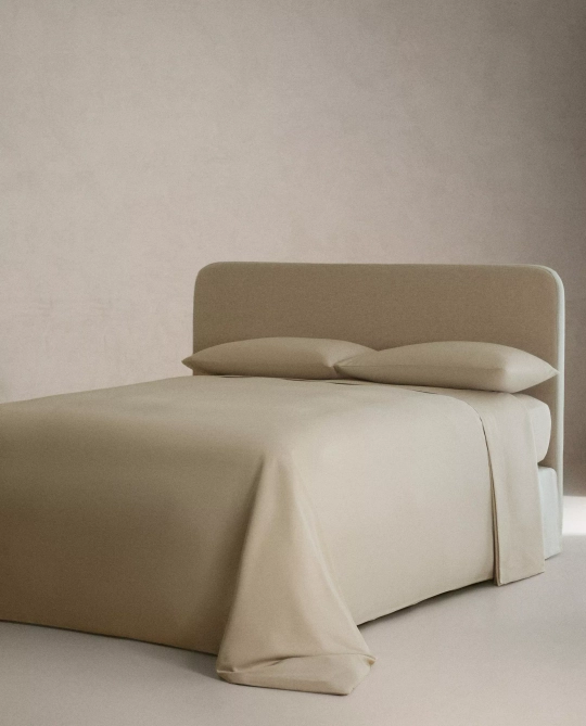 ZARA HOME Сатиновый пододеяльник (1000 нитей на дюйм), серый