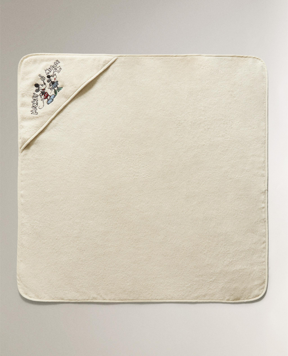 Zara Home Детское полотенце с капюшоном из хлопка, жёлтый, 80x80 см