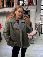 Дубленка Авиатор олива