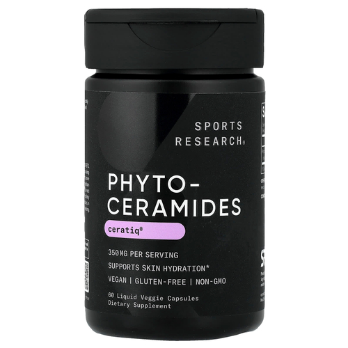 Sports Research, Phyto-Ceramides, 350 мг, 60 растительных капсул с жидкостью