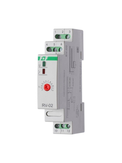 Реле времени RV-02 16А 1..120с 230В 1 перекл. IP20 задержка выключ. монтаж на DIN-рейке F&F EA02.001.008