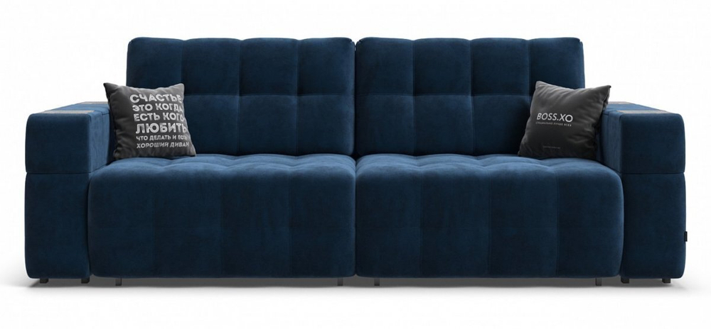 Диван Босс ХО Велюр Монолит синий