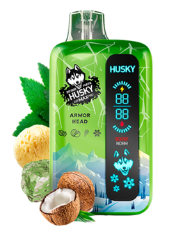 HUSKY AIR MAX PRO 20000 - Кокосовое мороженое с мятой и льдом (Armor Head)