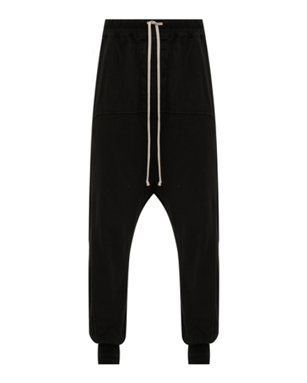 RICK OWENS DRKSHDW БРЮКИ ЧЕРНЫЕ HOLLYWOOD PRISONER DRAWSTRING