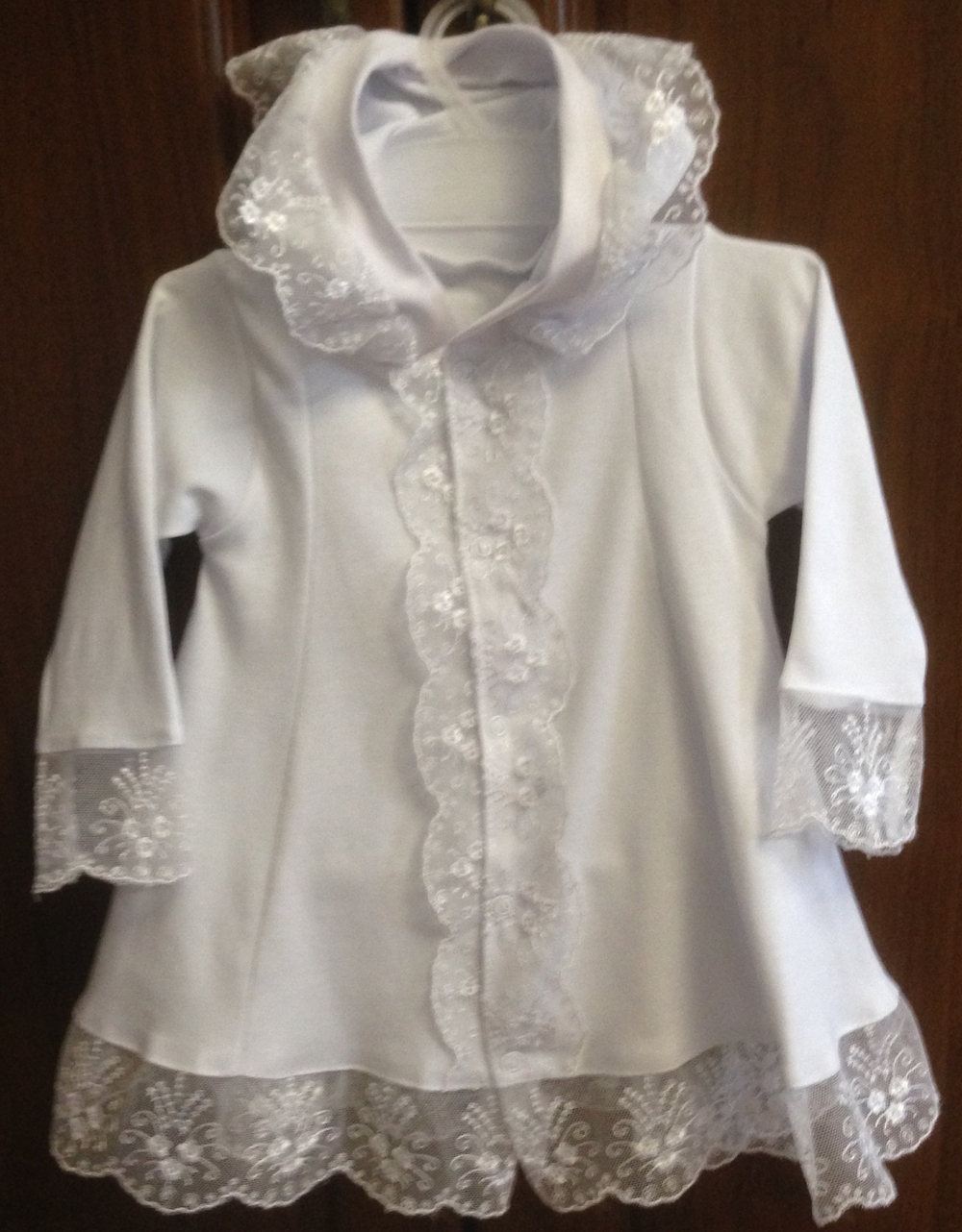 Крестильное платье с капюшоном  " Катюша "