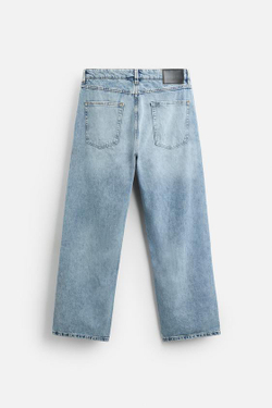 ZARA ДЖИНСЫ BAGGY FIT, ВЫЦВЕТШИЙ СИНИЙ