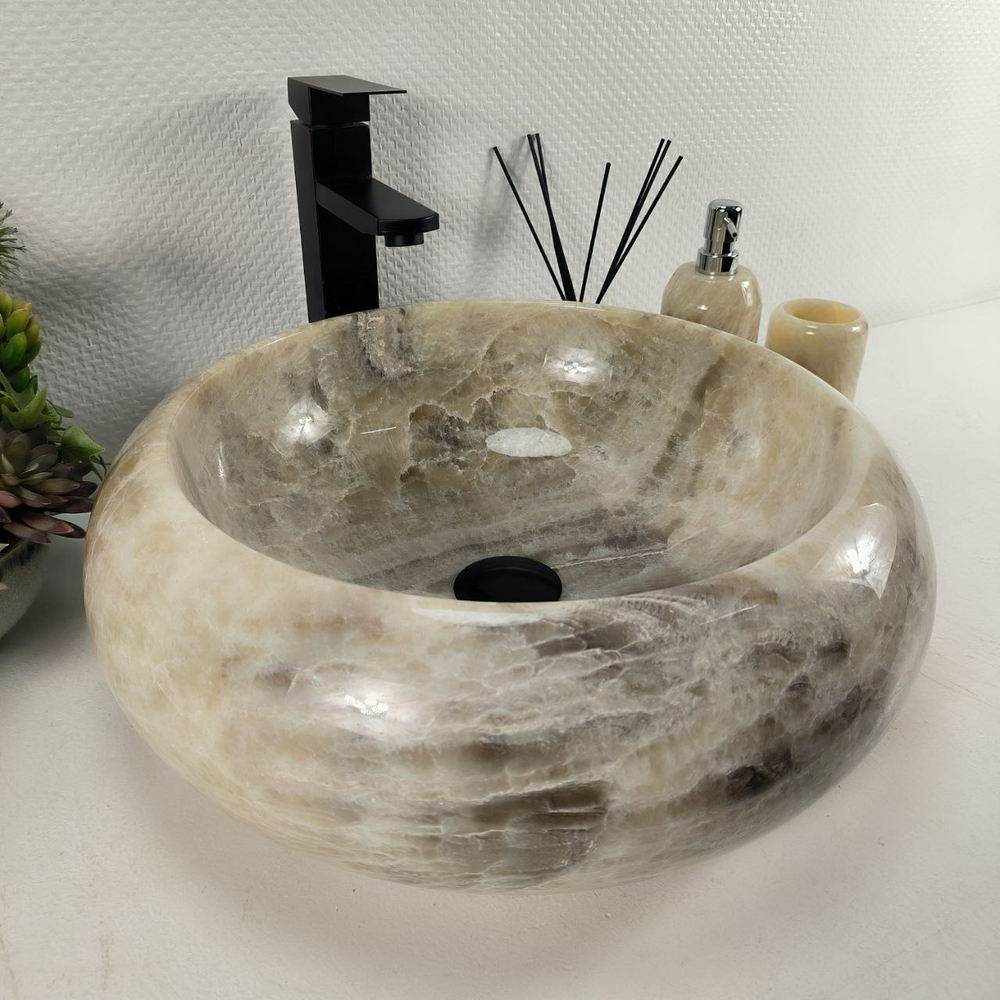 Раковина из оникса Donut Grey DO-64547 45*45*15 0202