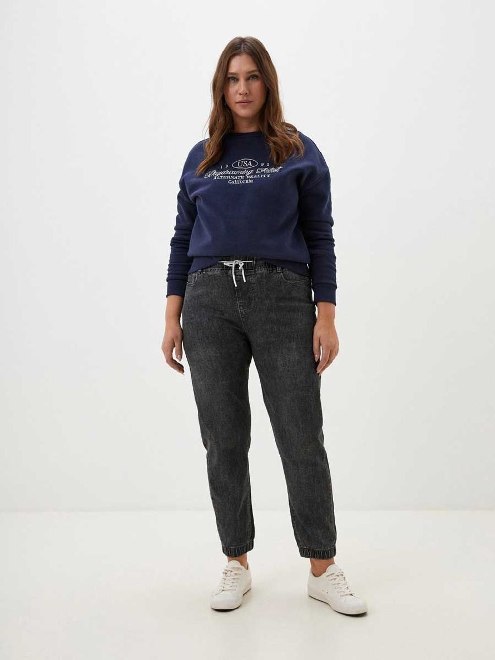 Джинсы на резинке больших размеров