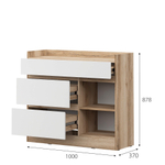 МС "Брауни" Комод Дуб Делано/Белый