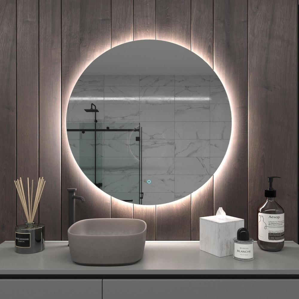 Зеркало круглое Onika Сола 100 с LED подсветкой