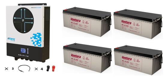 Комплект ИБП Stark Country 8000 INV Solar X + АКБ Ventura GPL 12-200 х 4 шт.