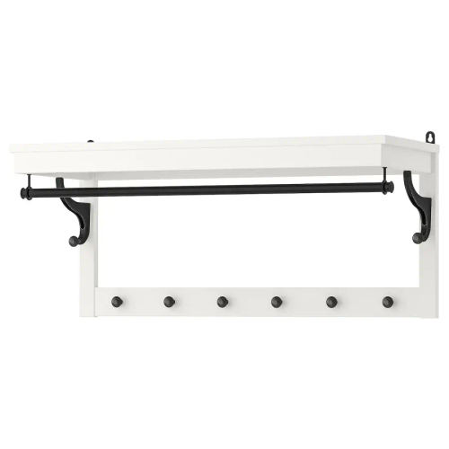 Вешалка с крючками - IKEA HEMNES/ХЕМНЭС ИКЕС, 40x85 см, белый