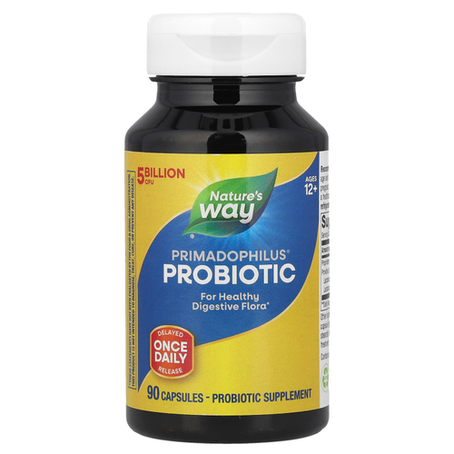 Nature's Way, Primadophilus®, пробиотик, для детей старше 12 лет, 5 млрд КОЕ, 90 капсул