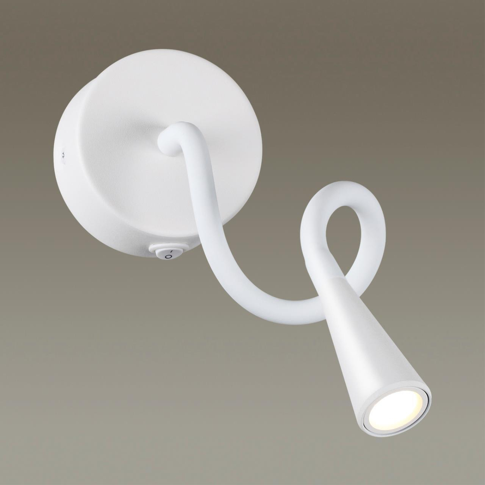 4255/3WL HIGHTECH ODL21 407 белый/металл Настен.светильник выкл на базе IP20 LED 3W 270Лм 3000K ODDS