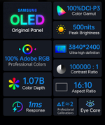 14" Портативный сенсорный монитор VCHANCE 4K OLED 3840x2400, 60 Гц