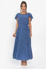 Платье Жара (синее/горох) П13968-16М LT Collection