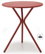 Стол металлический обеденный Scab Design Leo, кирпично-красный