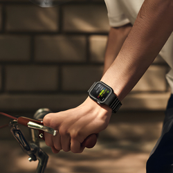 Силиконовый чехол-бампер с ремешком на магнитах от Dux Ducis для часов Apple Watch 38, 40, 41мм, серия Strap One-piece (OA Series)