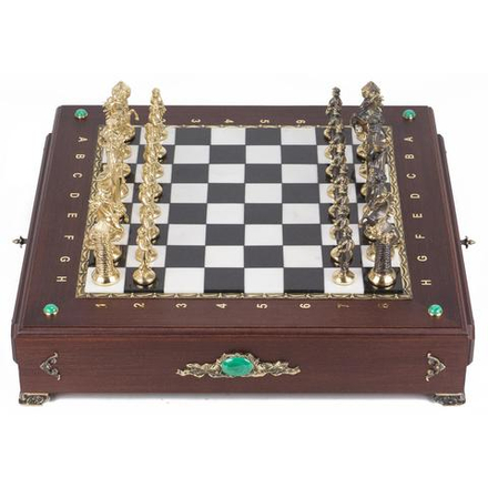Шахматный ларец фигуры "Средневековье" 420х420х90 мм 17 кг R119024