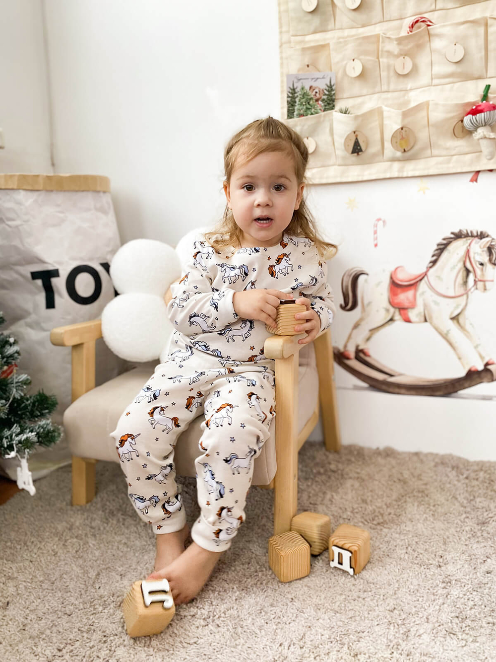 Пижама Mjölk Единороги, на манжетах