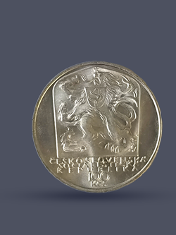 Монета 100 крон 1979 год "150 лет со дня рождения Яна Ботто"