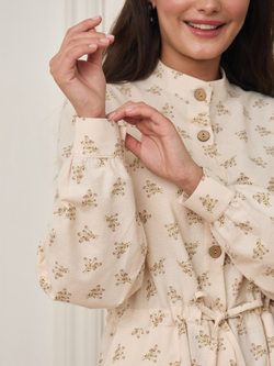 Платье-рубашка с кружевом