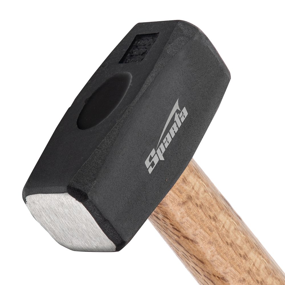 Кувалда, 1500 г, кованая головка, деревянная двухцветная рукоятка Sparta, 10907