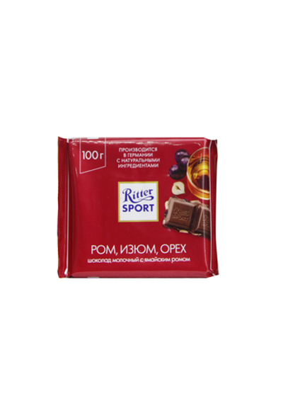 Шоколад "Ritter Sport" Ром, Изюм, Орех 100 гр.