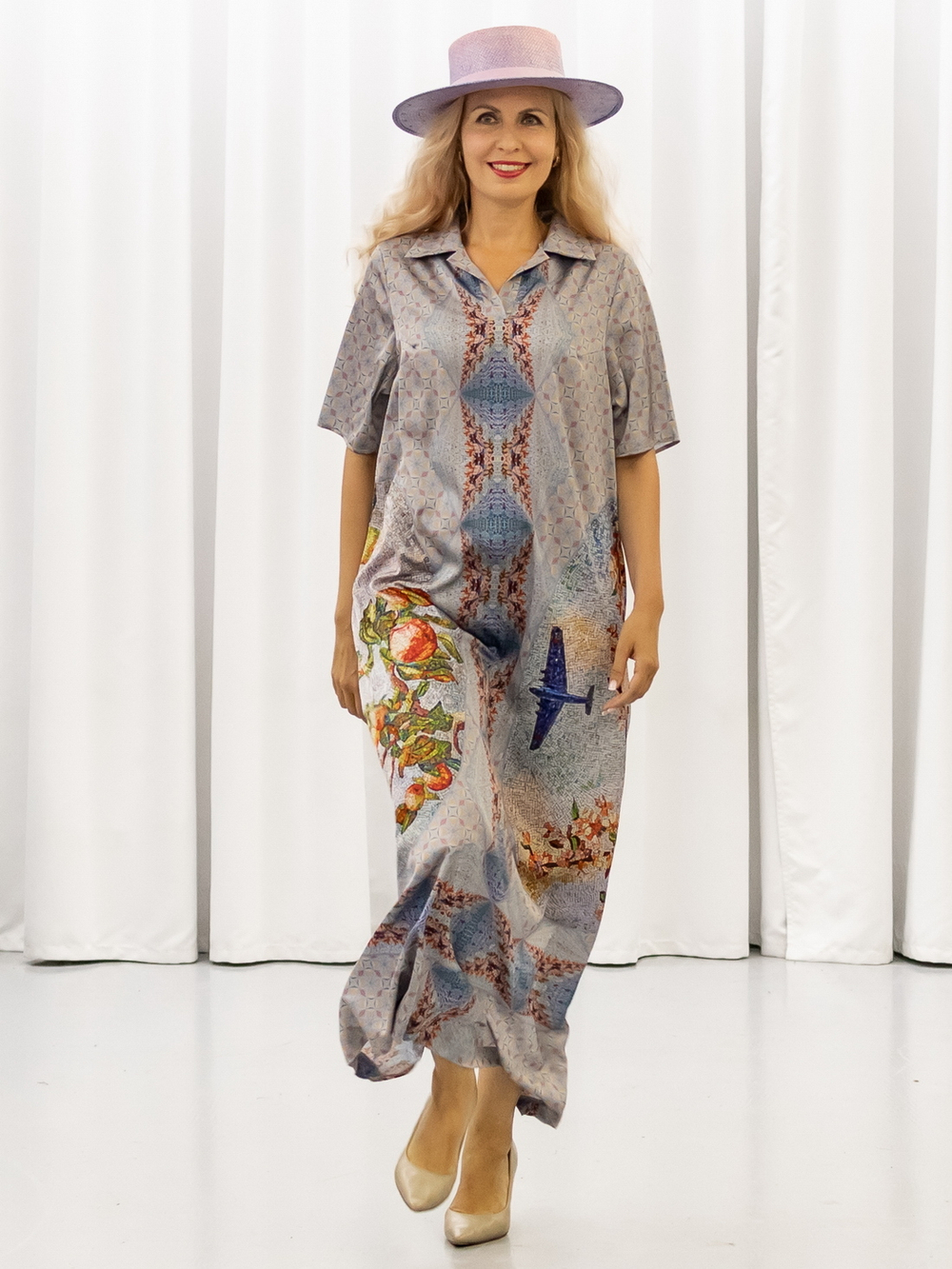 Платье-рубашка "Мозаики Дейнеки"