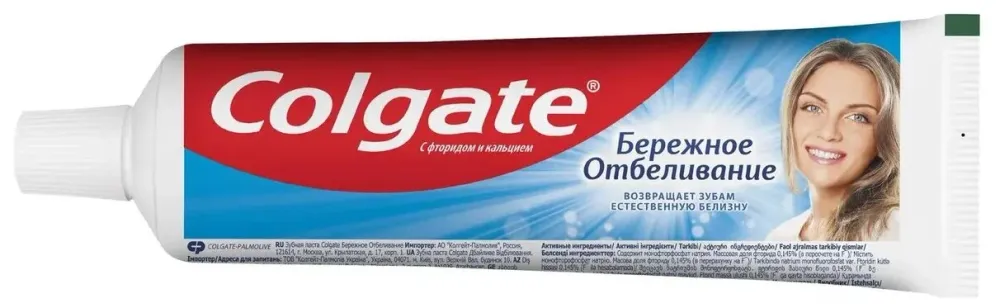 Зубная паста "Колгейт" бережное отбеливание 154г